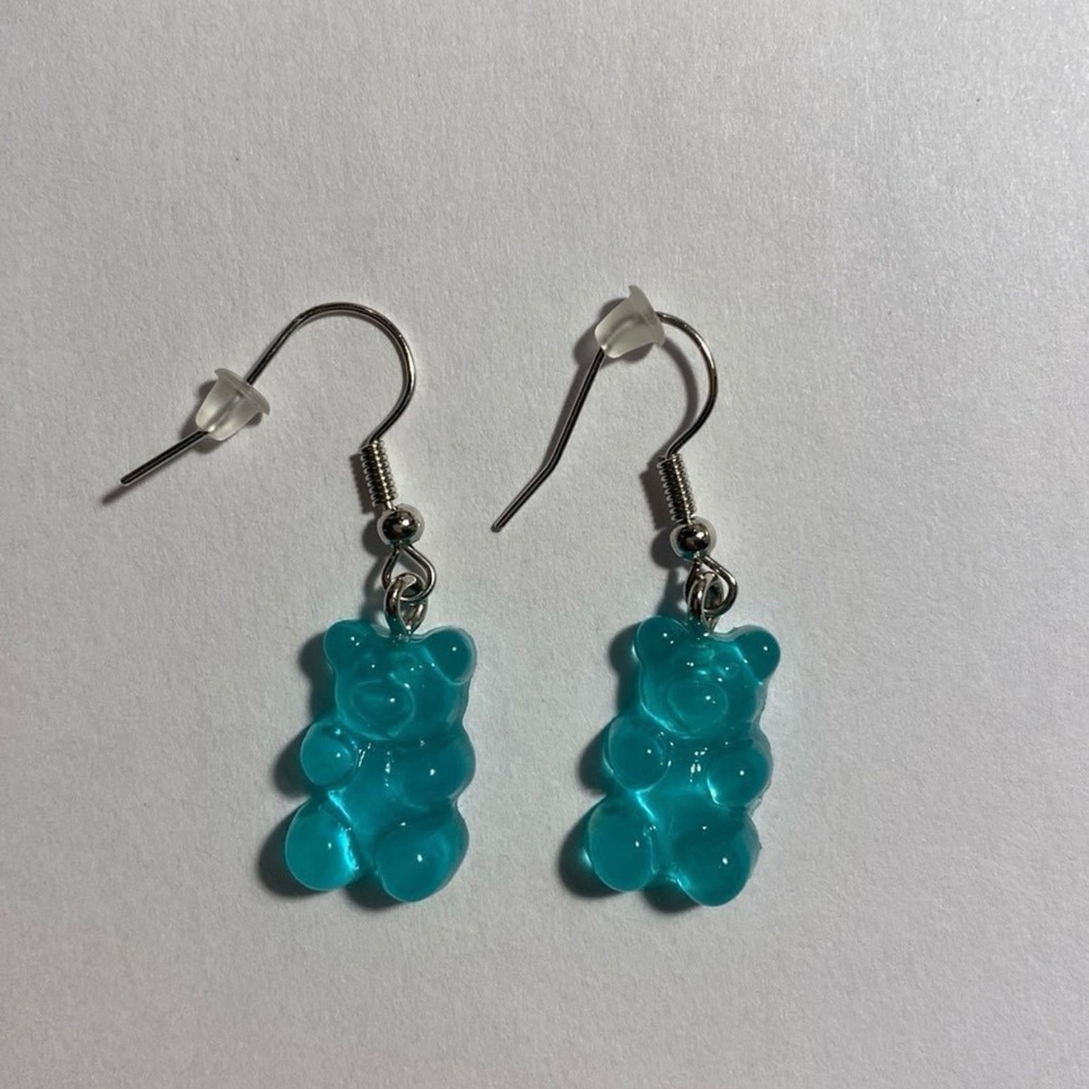 Blue Gummy Bear Earrings